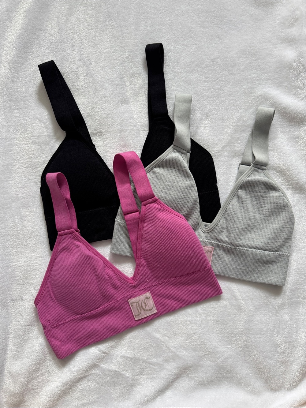 Juicy Couture Ribbed Bralette Bundle